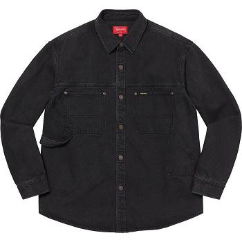 Camisas Supreme Denim Painter Negras | Supreme 239LH